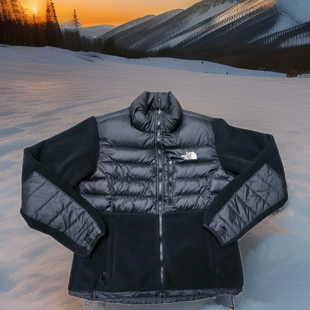 The North Face Jacket Women's L Black Denali 550 Down Fleece Hybrid Puffer